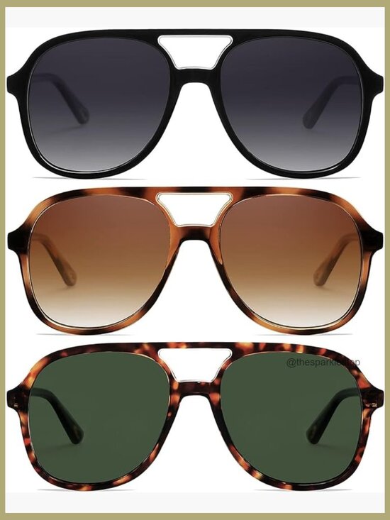 Polarized Aviator Sunglasses with UV400 Protection, Polycarbonate Frames main image 6